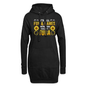 Funny Sousaphone Brass Band Player Marschband - Hoodie-Kleid - Schwarz - Vorne