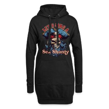 Song Sea Shanty Design Für Lieben Singen Boots - Hoodie-Kleid - Schwarz - Vorne