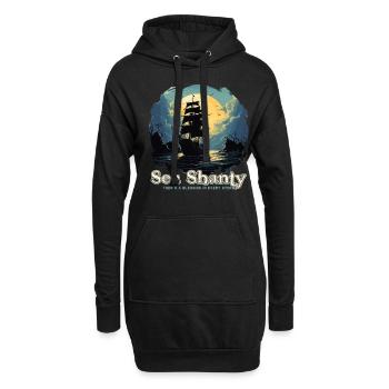 Song Sea Shanty Design Für Lieben Singen Boots - Hoodie-Kleid - Schwarz - Vorne