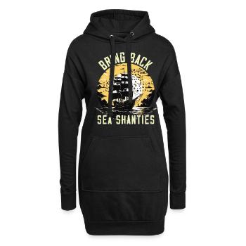 Song Sea Shanty Design Für Lieben Singen Boots - Hoodie-Kleid - Schwarz - Vorne