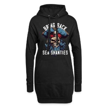 Song Sea Shanty Design Für Lieben Singen Boots - Hoodie-Kleid - Schwarz - Vorne