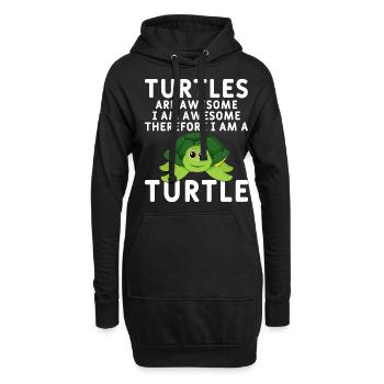 Schildkröten -Meeresschildkröte -Hawaiianer - Hoodie-Kleid - Schwarz - Vorne