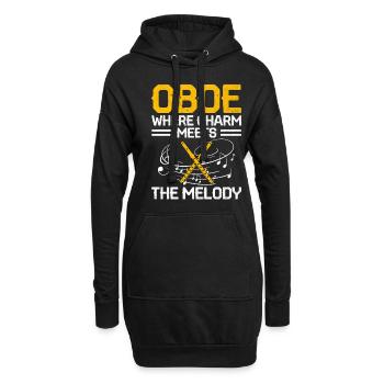 Oboist Oboe Basoonist Marching Band Instrumen - Hoodie-Kleid - Schwarz - Vorne
