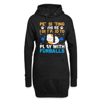Pet Sitter Pet Sitting Chien et Cat Sitters Chien Wal - Sweat-shirt à capuche long Femme - noir - Devant