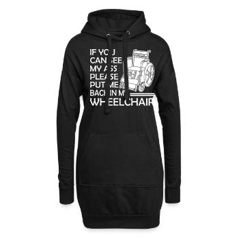 Amputation Überlebende Behinderten Rollstuhlkostüm - Hoodie-Kleid - Schwarz - Vorne