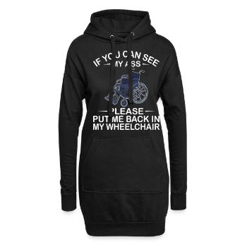 Amputation Überlebende Behinderten Rollstuhlkostüm - Hoodie-Kleid - Schwarz - Vorne