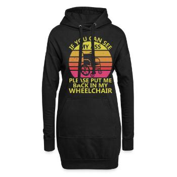 Amputation Überlebende Behinderten Rollstuhlkostüm - Hoodie-Kleid - Schwarz - Vorne