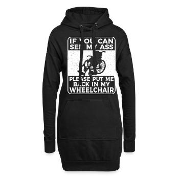 Amputation Überlebende Behinderten Rollstuhlkostüm - Hoodie-Kleid - Schwarz - Vorne