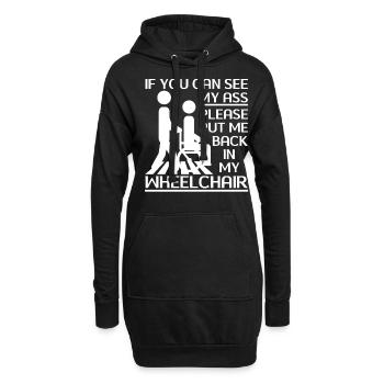 Amputation Überlebende Behinderten Rollstuhlkostüm - Hoodie-Kleid - Schwarz - Vorne