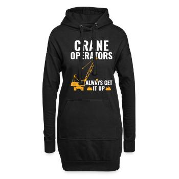 Les grutiers se lèvent toujours - Drôle - Sweat-shirt à capuche long Femme - noir - Devant