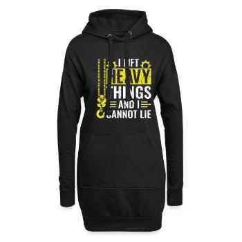 Je soulève des choses lourdes et je ne peux pas mentir - Lustiges - Sweat-shirt à capuche long Femme - noir - Devant