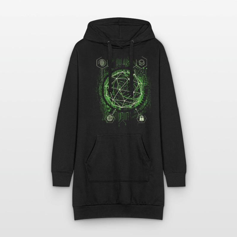 Funny Hacker Style Hacking Lover Computer Hoodie Dress