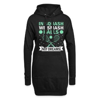 Squashspieler Squash-Tennisspieler Raquetball-Spor - Hoodie-Kleid - Schwarz - Vorne