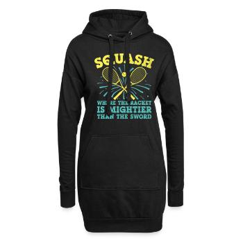 Joueur de squash Joueur de squash Joueur de tennis Raquetball Spor - Sweat-shirt à capuche long Femme - noir - Devant