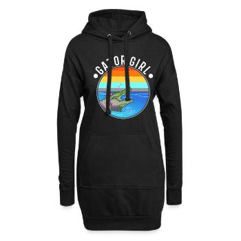 Gator Girl - Hoodie-Kleid - Schwarz - Vorne