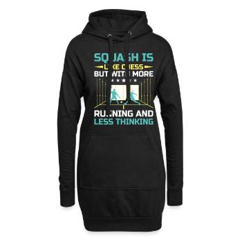 Squashspieler Squash-Tennisspieler Raquetball-Spor - Hoodie-Kleid - Schwarz - Vorne