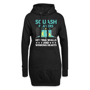 Squashspieler Squash-Tennisspieler Raquetball-Spor - Hoodie-Kleid - Schwarz - Vorne