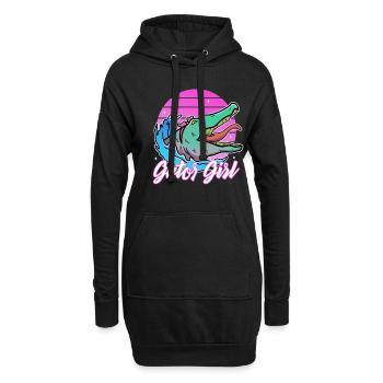 Gator Girl - Hoodie-Kleid - Schwarz - Vorne
