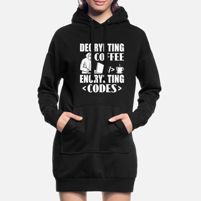 Decrypting Coffee Encrypting Codes - Hacker Hoodie-Kleid