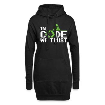 In Code We Trust - Ethical Hacker Cybersecurity - Hoodie-Kleid - Schwarz - Vorne