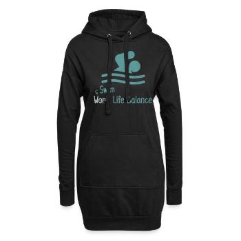 Équilibre entre vie professionnelle et vie privée - Swimmer Sport - Sweat-shirt à capuche long Femme - noir - Devant