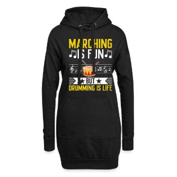 Drum Corps Marching Band Drum Corp Music Percussio - Hoodie-Kleid - Schwarz - Vorne
