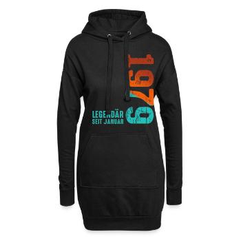 Limited Edition January 1979 Legendär Seit January - Hoodie-Kleid - Schwarz - Vorne