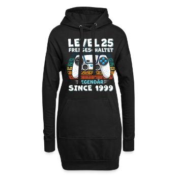 25 Geburtstag - Hoodie-Kleid - Schwarz - Vorne