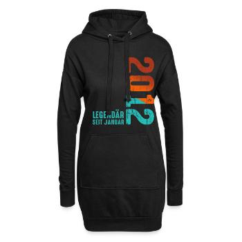 Limited Edition January 2012 Legendär Seit January - Hoodie-Kleid - Schwarz - Vorne