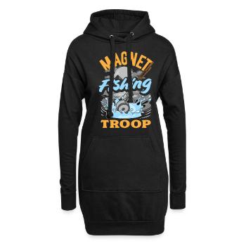 Magnetfischen Detektion Schatzsuche - Hoodie-Kleid - Schwarz - Vorne