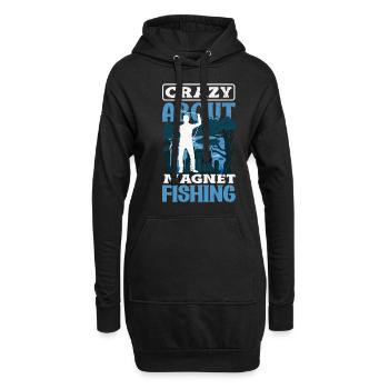 Magnetfischen Detektion Schatzsuche - Hoodie-Kleid - Schwarz - Vorne