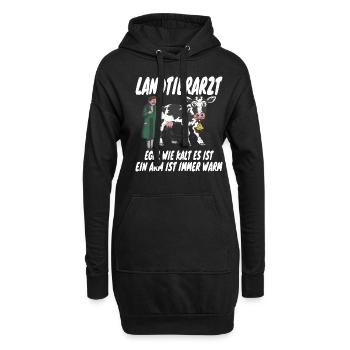 « Peu importe à quel point il fait froid » Vétérinaire de campagne - Sweat-shirt à capuche long Femme - noir - Devant