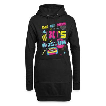 Das Ist Mein 80er Kostüm Alaaf Helau Rosenmontag - Hoodie-Kleid - Schwarz - Vorne