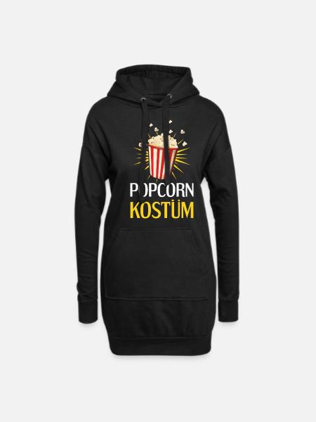 Popcorn Kostüm Alaaf Helau Rosenmontag Fasching - Hoodie-Kleid - Schwarz