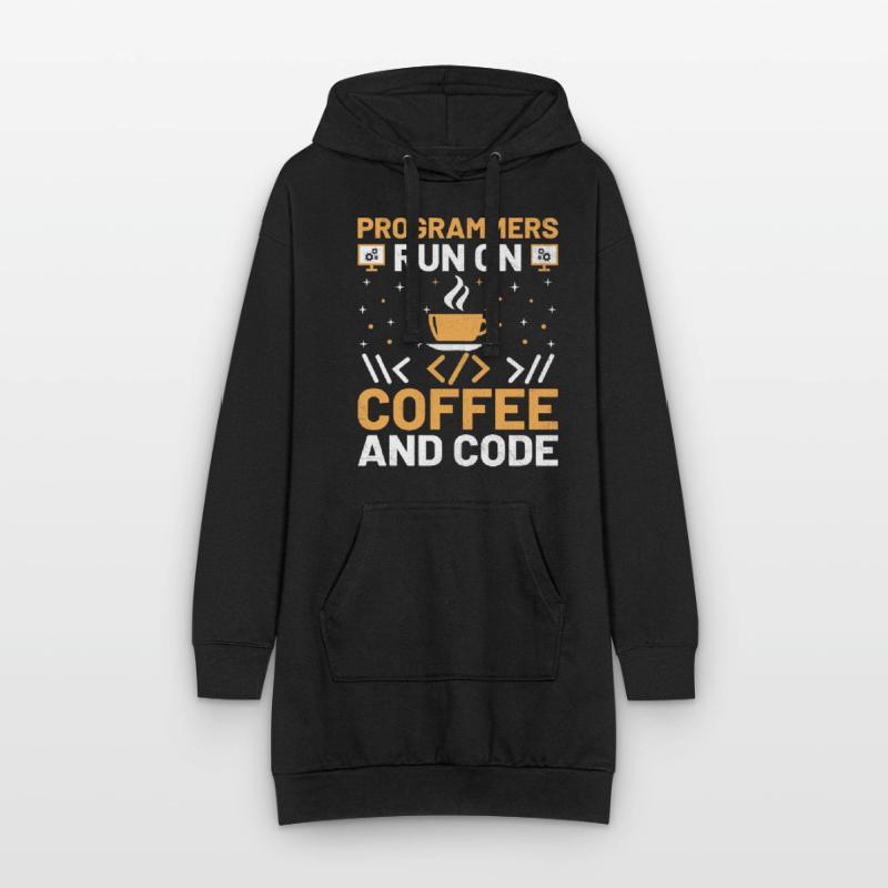 Kaffee-Codierung Programmierer Programmierer Entwickler Nerd Coff Hoodie-Kleid