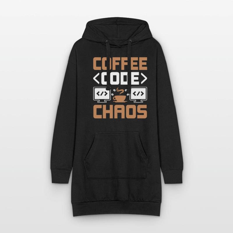 Kaffee-Codierung Programmierer Programmierer Entwickler Nerd Coff Hoodie-Kleid