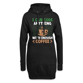 Kaffee-Codierung Programmierer Programmierer Entwickler Nerd Coff - Hoodie-Kleid - Schwarz - Vorne