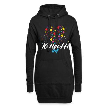 Konfetti Im Herz Fasching - Hoodie-Kleid - Schwarz - Vorne
