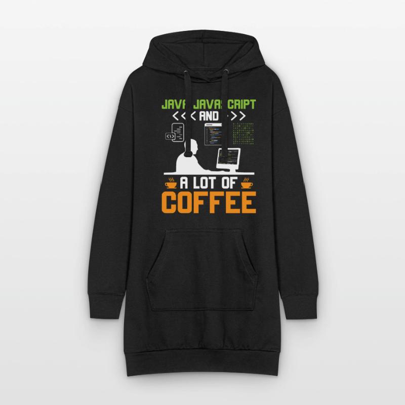 Kaffee-Codierung Programmierer Programmierer Entwickler Nerd Coff Hoodie-Kleid