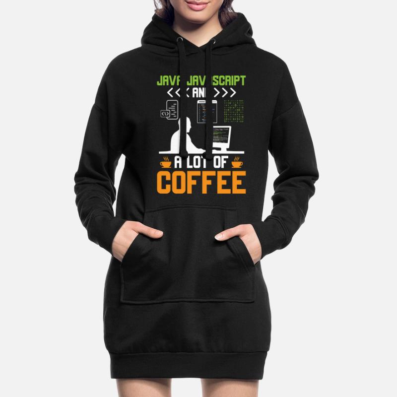 Kaffee-Codierung Programmierer Programmierer Entwickler Nerd Coff Hoodie-Kleid