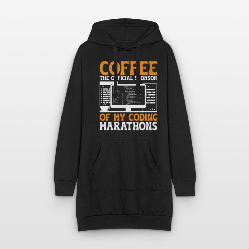 Kaffee-Codierung Programmierer Programmierer Entwickler Nerd Coff Hoodie-Kleid