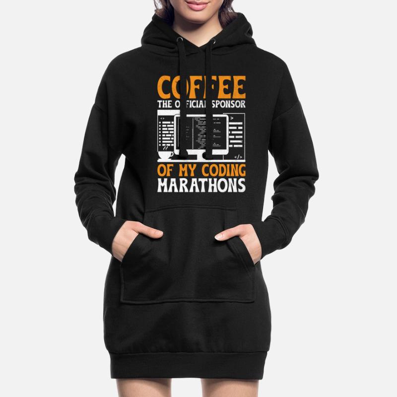 Kaffee-Codierung Programmierer Programmierer Entwickler Nerd Coff Hoodie-Kleid