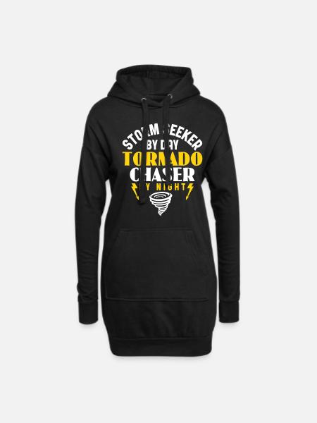 Storm Chaser Dad - Tornades chassant les tempêtes - Sweat-shirt à capuche long Femme - noir