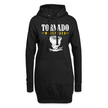 Retro Tornado Hunter Sturm Jagt Tornados Hurrikane - Hoodie-Kleid - Schwarz - Vorne