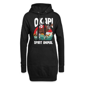 Funny zookeeper okapi lover - Hoodie Dress - black - Front
