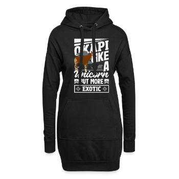 Funny zookeeper okapi lover - Hoodie Dress - black - Front