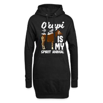 Lustiger Tierpfleger Okapi-liebhaber - Hoodie-Kleid - Schwarz - Vorne
