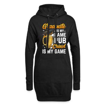 Crawled Pub Crawl Alcohol Drinking - Hoodie-Kleid - Schwarz - Vorne