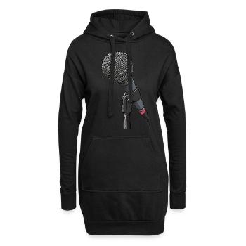 Poète Spoken Word Stand-up Comedian - Sweat-shirt à capuche long Femme - noir - Devant