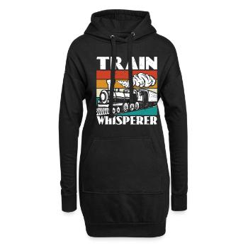 Train Whisperer - Conducteur de train - Sweat-shirt à capuche long Femme - noir - Devant